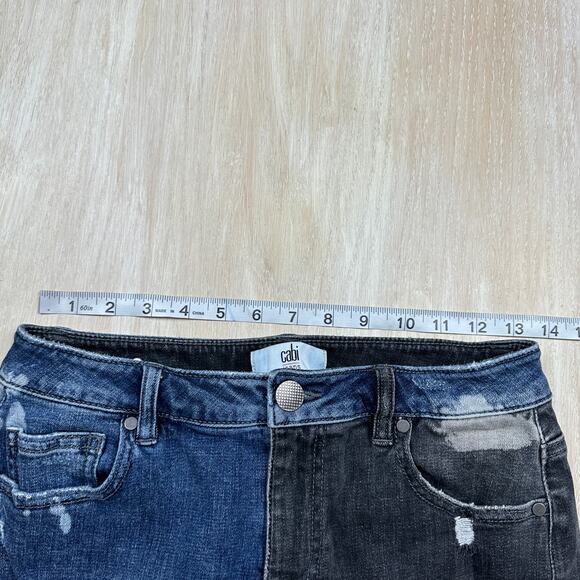 Cabi Park Colorblock Distressed Raw Hem Park Short Shorts Style #5987 Size 2 - Picture 7 of 14